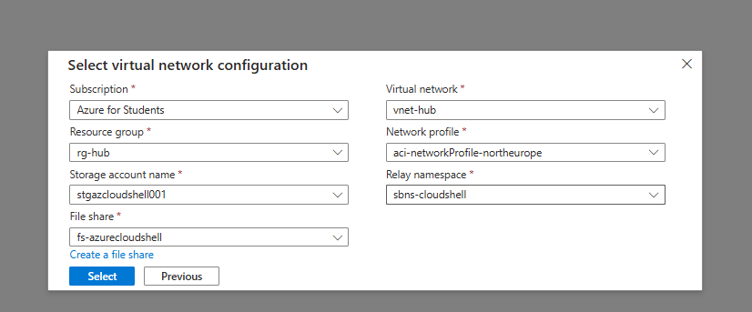 Configure CloudShell