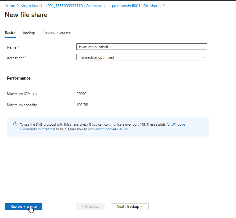 Create Storage accout