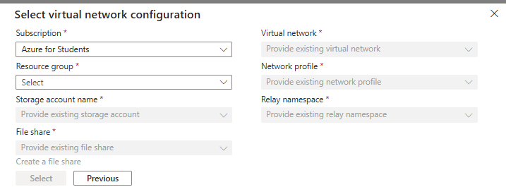 Required config resources