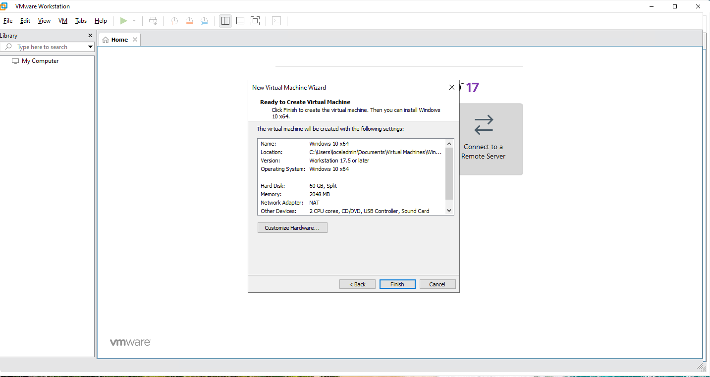 CreatingVM-inWorkstation