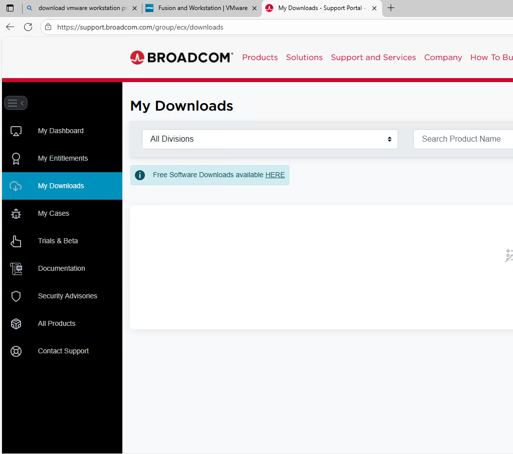 DownloadingVMware